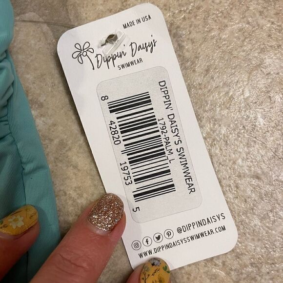 Dippin’ Daisy’s  palm green one piece Size L - Picture 3 of 4